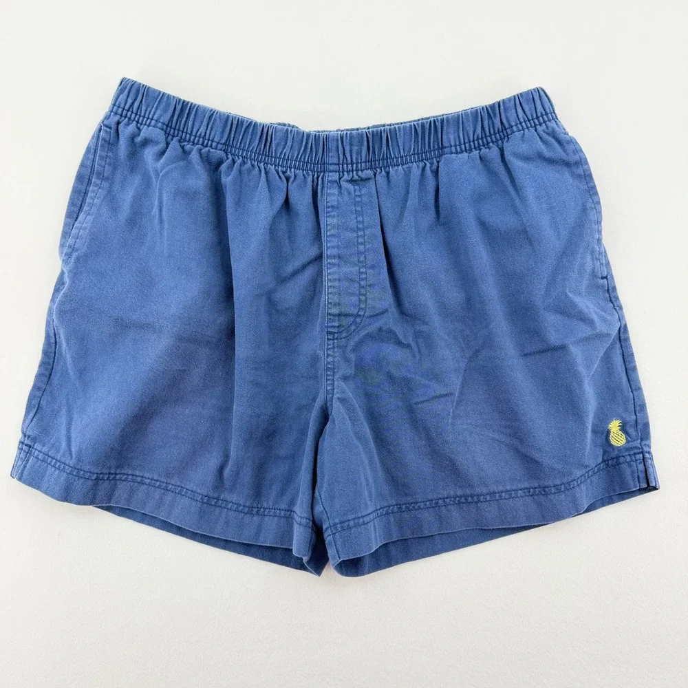 CHUBBIES Dad Short Mens XL Blue Pineapple Embroidered Cotton